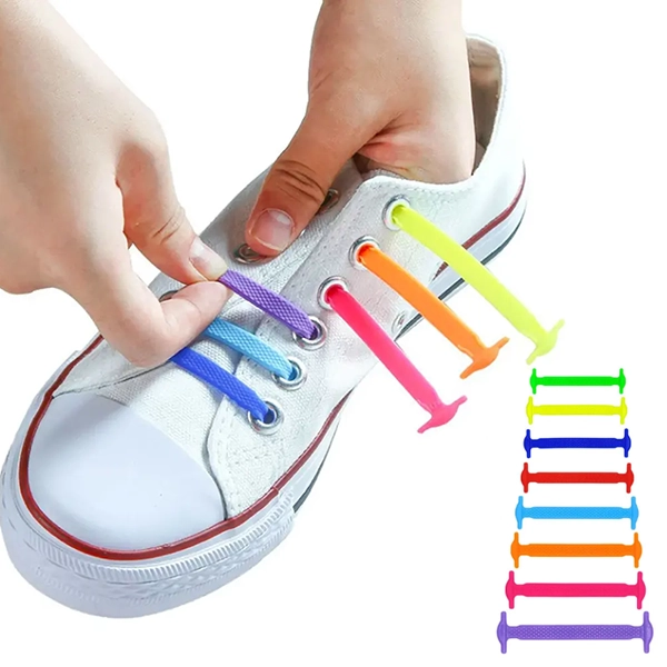 no tie shoelace, elastic shoelace, silicone shoelace