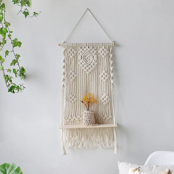 ELFADOZO Macrame Shelf, Hippie Gifts, Custom Shelf, Decor, Boho